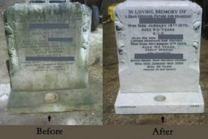headstone cleaning